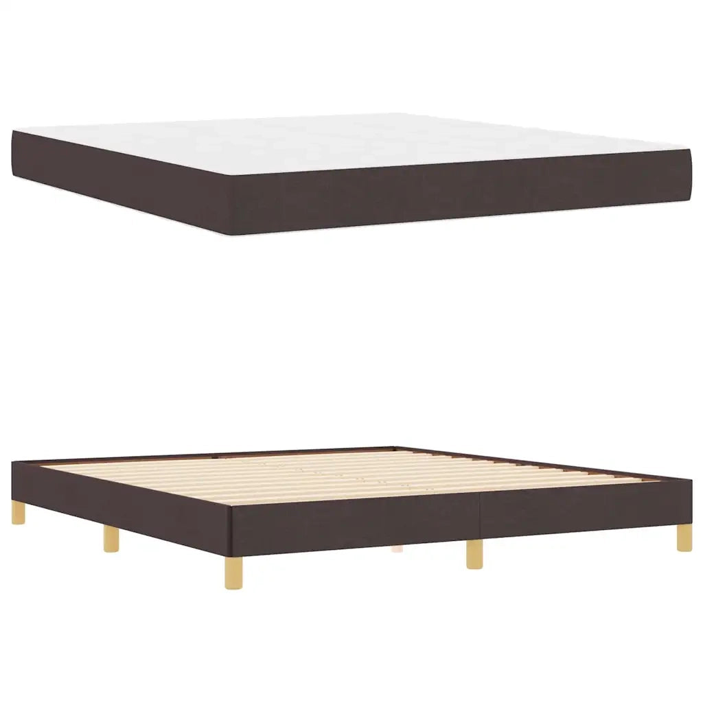 vidaXL Letto a molle Marrone 180 x 200 cm