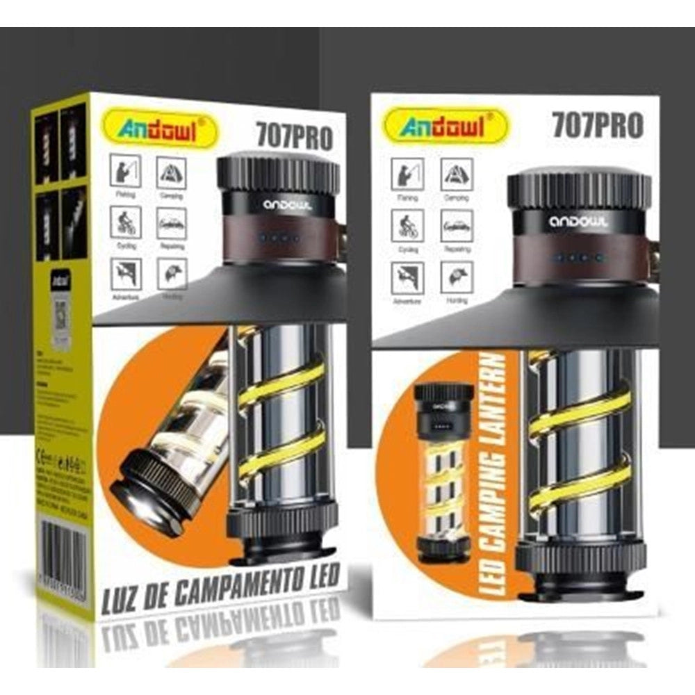 Trade Shop - Lanterna Luce Da Campeggio Lampada Emergenza Torcia Led Portatile Escursionismo 707pro -