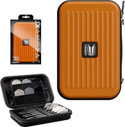 Portafoglio per darts dimensione XL - Arancione - Per 6 punte per darts - Supporto EVA protettivo - Chiusura a doppia cerniera - Accessori per darts professionali