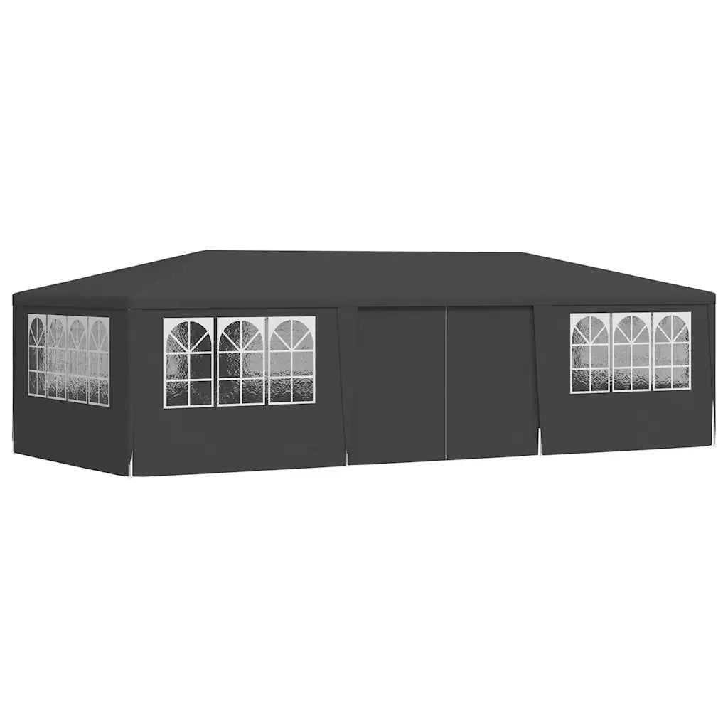 Gazebo Professionale con Pareti 4x9 m Antracite 90 g/mÂ²