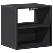 Comodino | Armadio da Notte | Mobiletto da notte a Muro Nero 40x31x39,5 cm