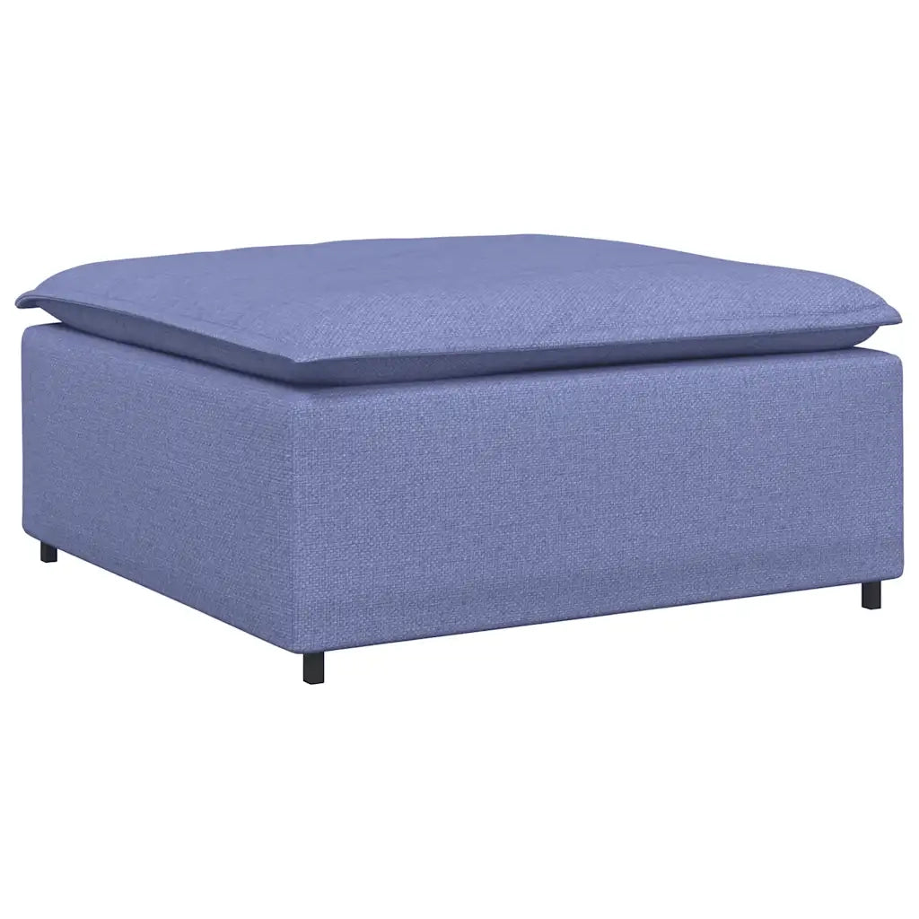 Divano Modulare Poggiapiedi Modulo Jeans Blu 100x100x48 cm
