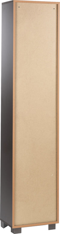 Armadio 1 Anta con Specchio 43x190x29 cm Titanio