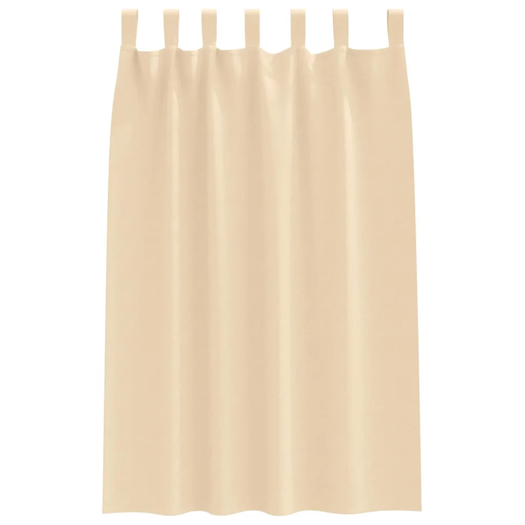 Tende Blackout con Anelli 2 pcs Crema 175 x 140 cm Poliestere 4107594