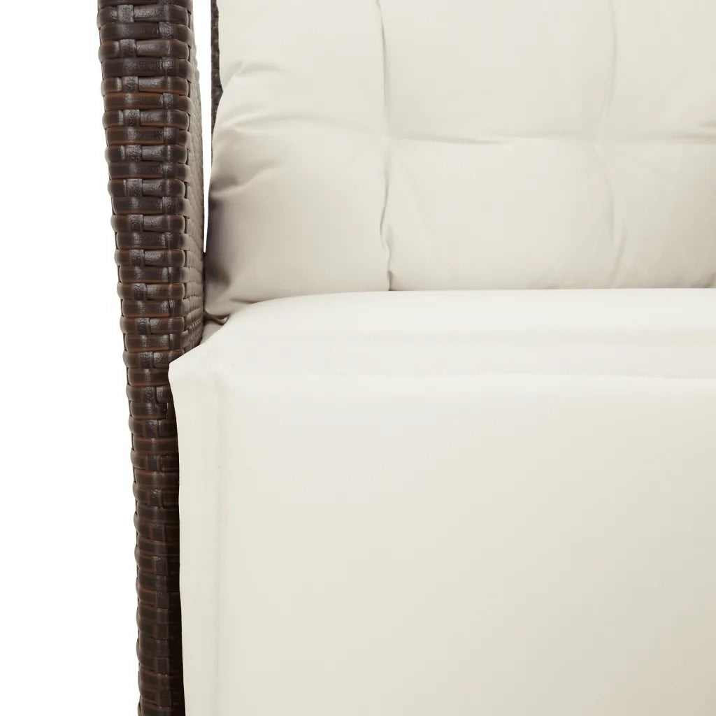 Sedie da Giardino Reclinabili 2 pz con Poggiapiedi Polyrattan 365290