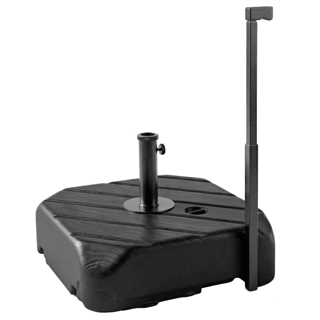 Base per Ombrellone con Ruote e Maniglia Telescopica ¨C zephmum ¨C per Pali ?38/48 mm, Riempi con Sabbia o Acqua, 72 kg/45L