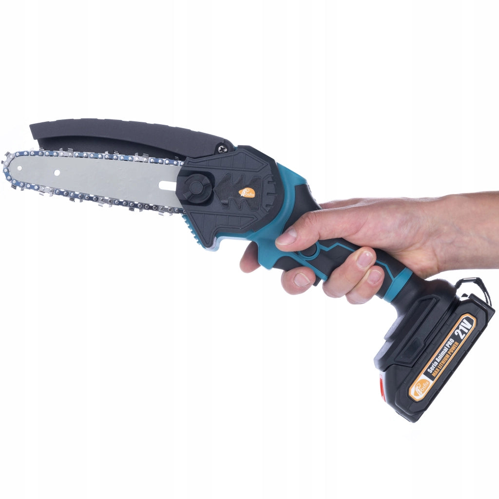 Motosega a Batteria Rosfix Blue Piranhia GP21V – 21V, 2 Batterie, 1200W | Taglio Rami e Legno, Lavori Giardinaggio