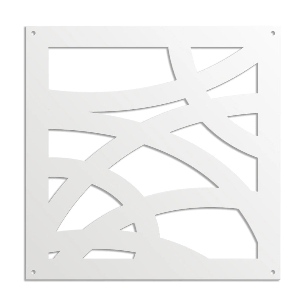 CONCENTRIC - Pannello in PVC traforato - Parasole Colore: bianco, Misura: 98x98 cm