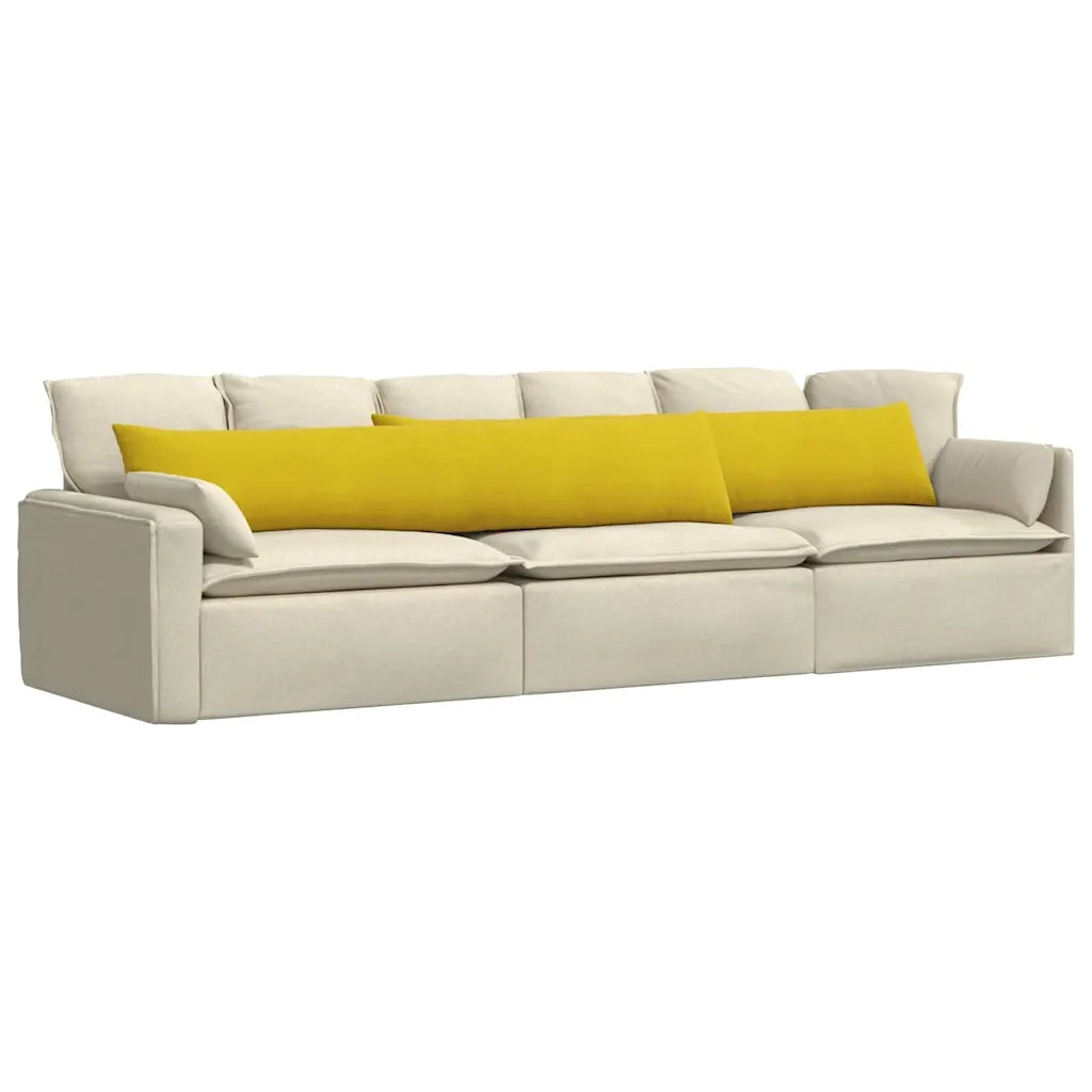 Cuscini da Divano 2 pcs Giallo 200 x 40 cm Tessuto in Cords