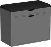 Panca scarpiera da ingresso Schufy, Antracite, 60 x 51 cm con 2 scomparti, con seduta imbottita rimovibile per una facile pulizia