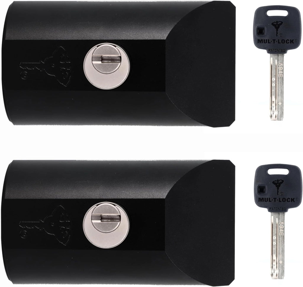 MUL-T-LOCK MVP1000 Doppio - Set di 2 Serrature Antifurto Robuste per Veicoli Commerciali, Chiusura Manuale PushLock