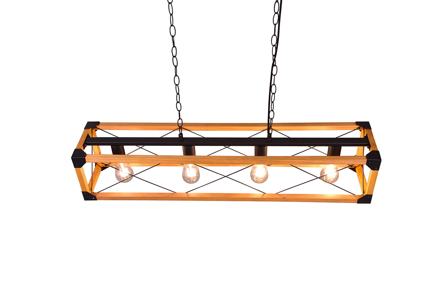 Lampada a Sospensione da Interno Attacco E27 in Metallo Nero Opaco