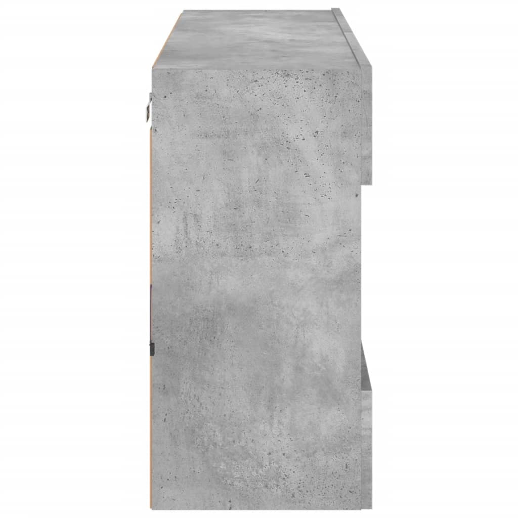 Mobile TV multimediale mensola TV credenza mobile TV sala da pranzo soggiorno camera da letto montaggio a parete con luci LED 98,5 x 30 x 60,5 cm grigio 02_0027931