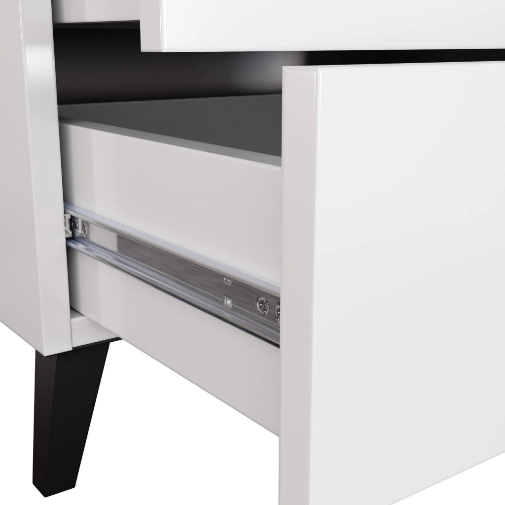 Cassettiera AKORD MOBI color bianco con 4 cassetti L60 x H73 x P37 cm