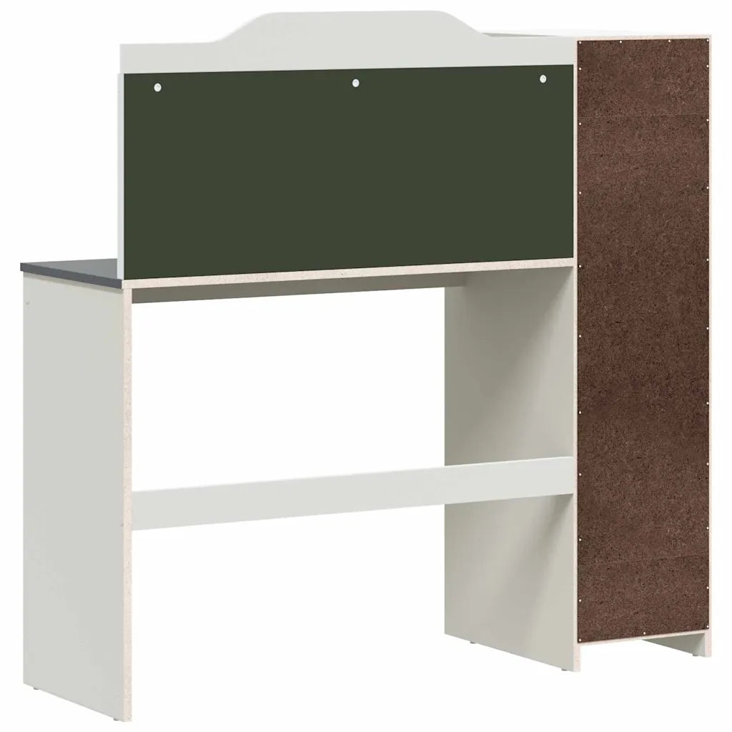 vidaXL Scrivania Lavagna Bianco e grigio 120 x 45 x 118.5 cm