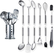 Impastatrice RVS 13 Delicatessen con Stante – Cucchiai da Cucina - Cucchiaio per Servire - Spatola per Pasta e Spatola per Patate
