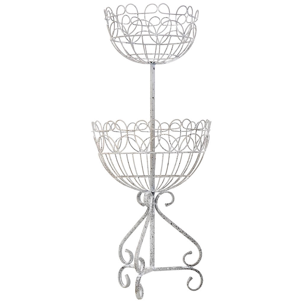 Centrotavola in metallo grigio 33,02x33,02x78,11h cm