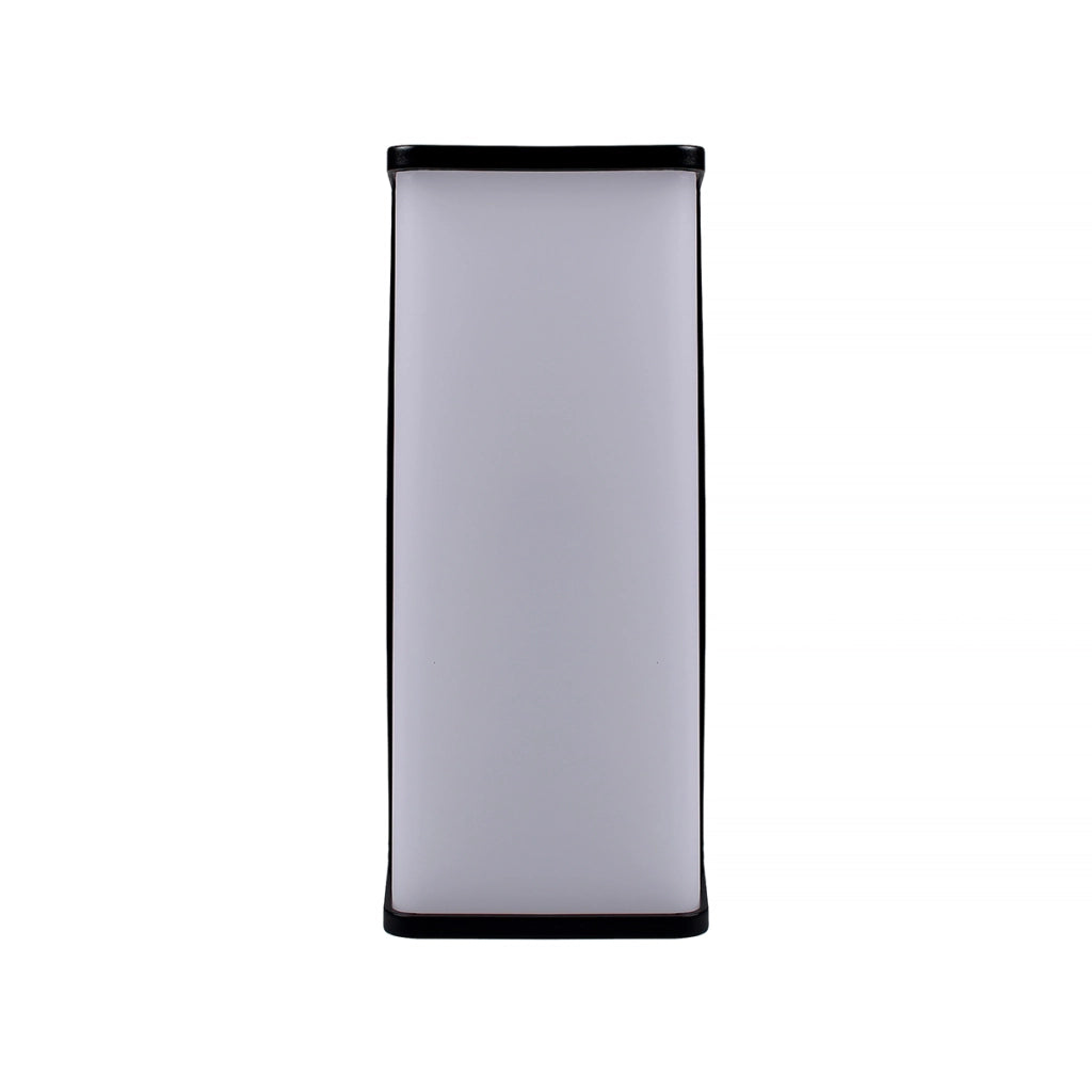 APPLIQUE DA ESTERNO A LED RETTANGOLARE DA PARETE IN PVC NERO LUCE FREDDA 6500K - ILLUMINAZIONE AD ALTA EFFICIENZA ENERGETICA