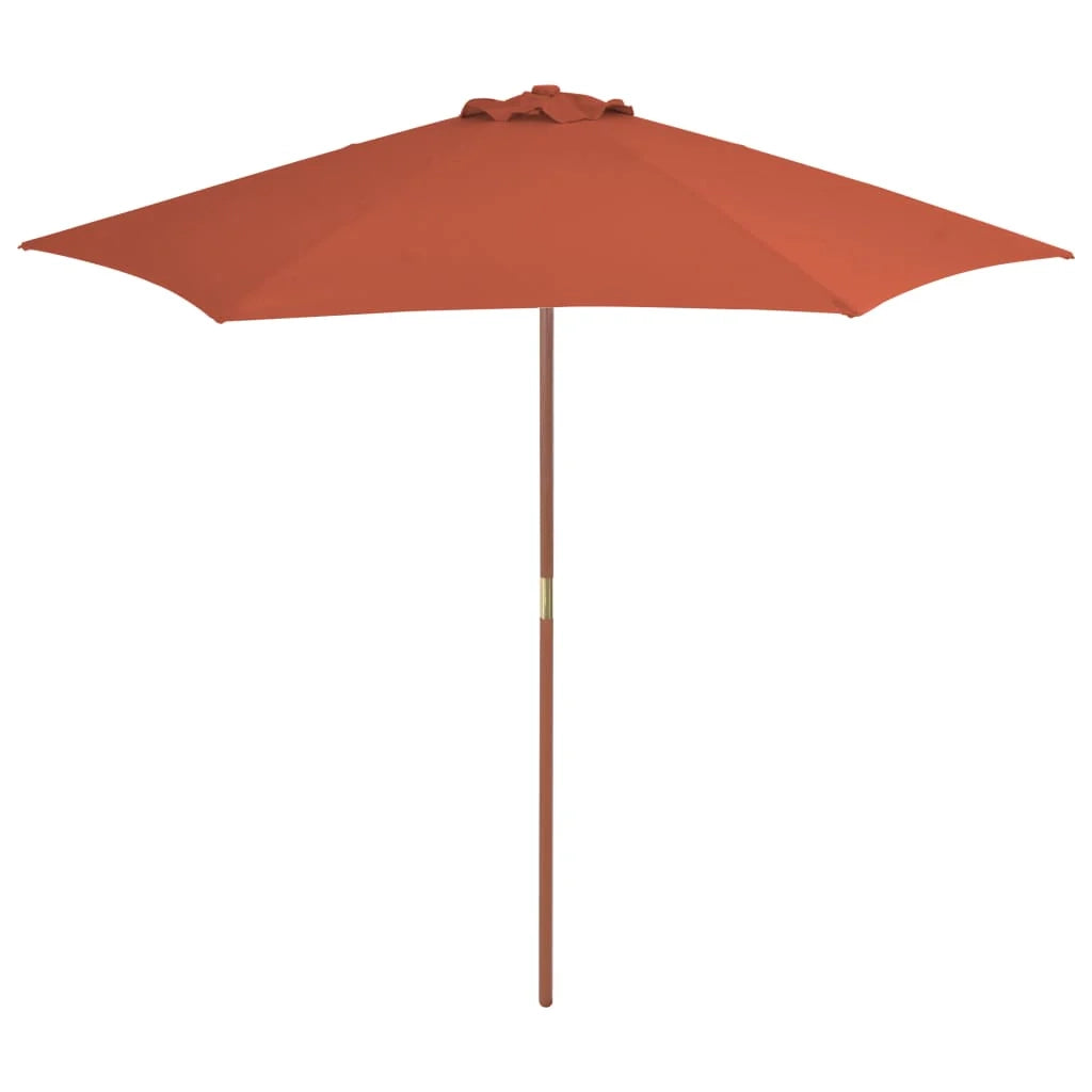 Ombrellone da esterno con palo in legno 270 cm arancione 02_0008247