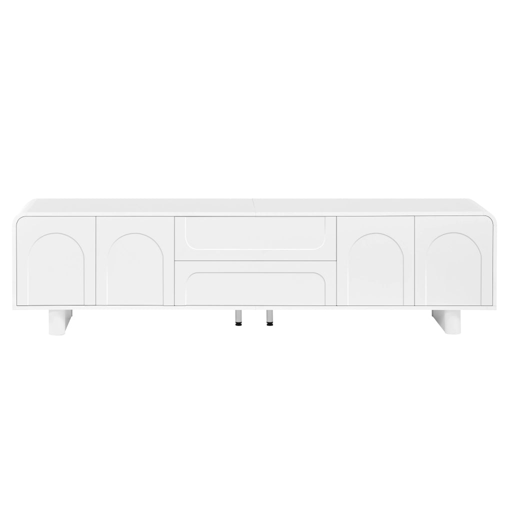 Mobile TV con 4 ante; 2 cassetti; passacavi e angoli arrotondati; per soggiorno; 180 × 40 × 46 cm