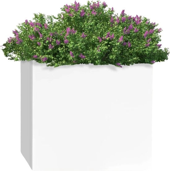 Piantiera quadrata per piante - Esterno - Interno - 50CM - Bianco - Piante - Decorazione - Giardino - Piantina - Fiori - Piantine