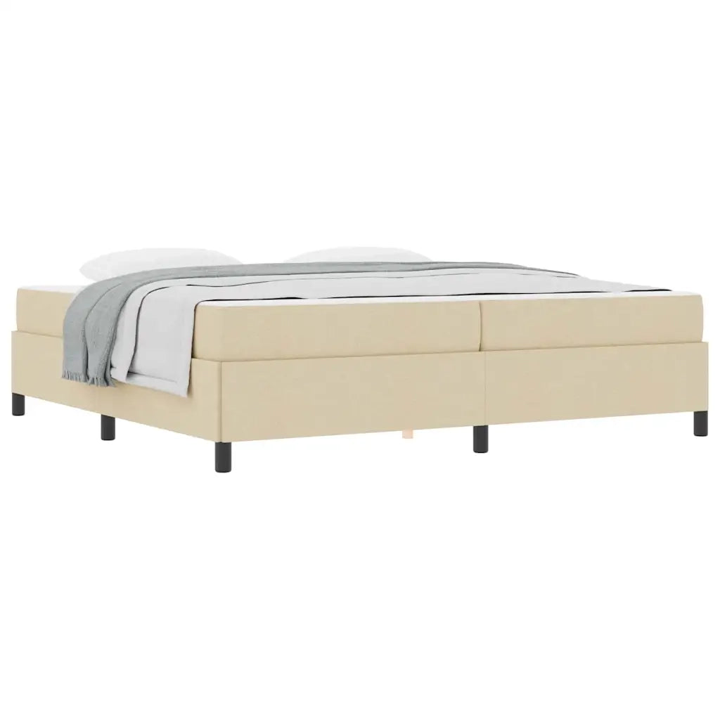 vidaXL Letto a molle Crema e Nero 200 x 200 cm