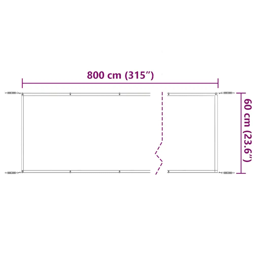 Paravento Verticale Blu 60x800 cm in Tessuto Oxford CFW3624391