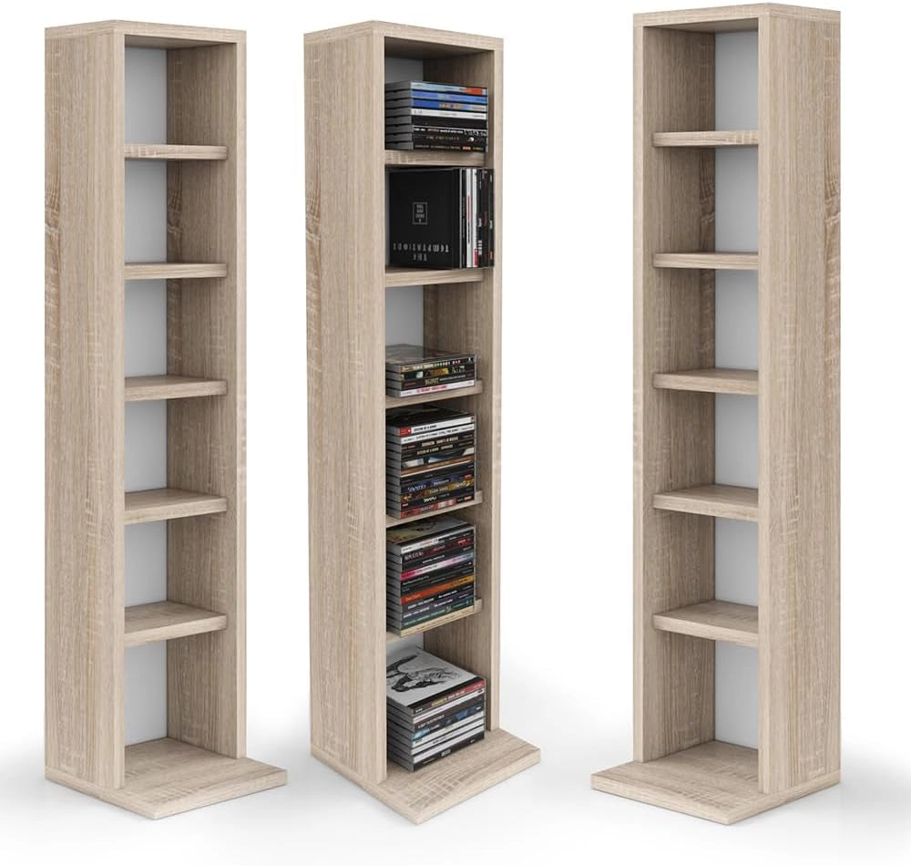 Vicco Scaffale per CD porta DVD scaffale a parete pensile libreria scaffale da ufficio