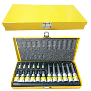 Trade Shop - Kit Di Bussole Esagonali 18 Pezzi Cromo Vanadio Helved Hld10119 In Acciaio Cromo -