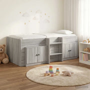 Struttura Letto Loft con Mobile con porta 3 pz Sonoma grigio 3423379