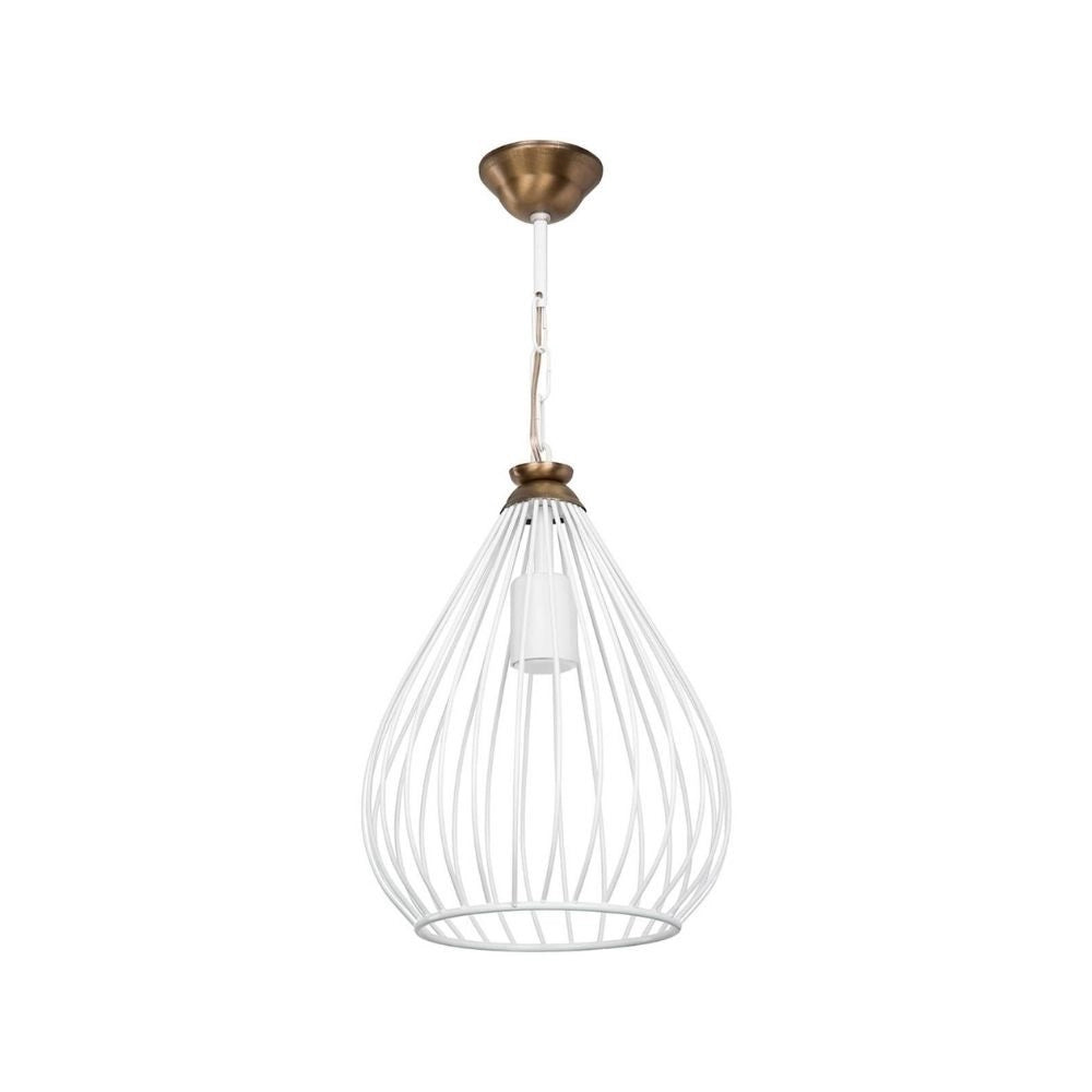 Lampada a sospensione ciondolo Umay ASZ1314 metallo bianco EFFEZ