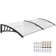 Tettoia da esterno in policarbonato e alluminio ¨C zephmum ¨C 195x75 cm trasparente