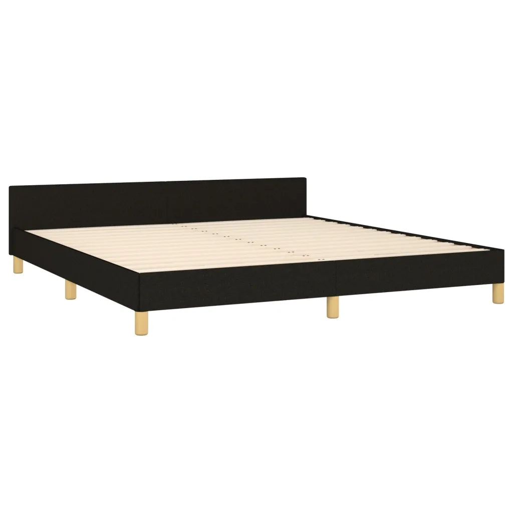 Giroletto con Testiera Nero 160x200 cm in Tessuto cod mxl 58142