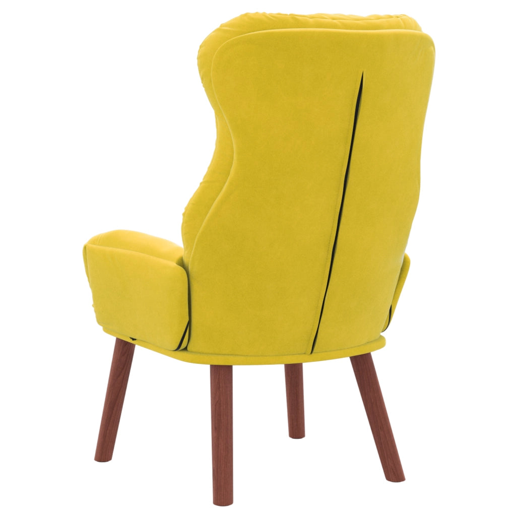 Poltrona Rilassante in Velluto Giallo