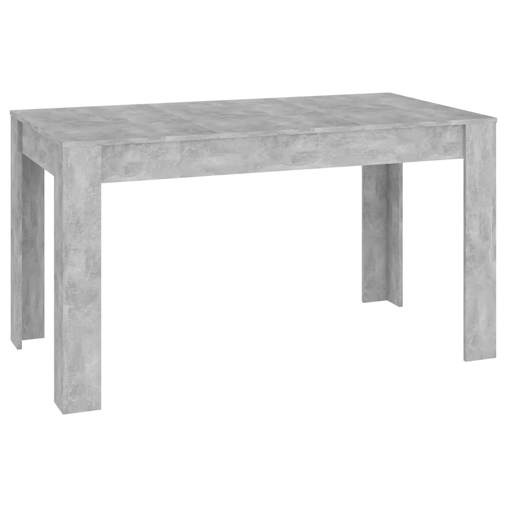 Tavolo da Pranzo Grigio Cemento 140x74,5x76 cm in Truciolato