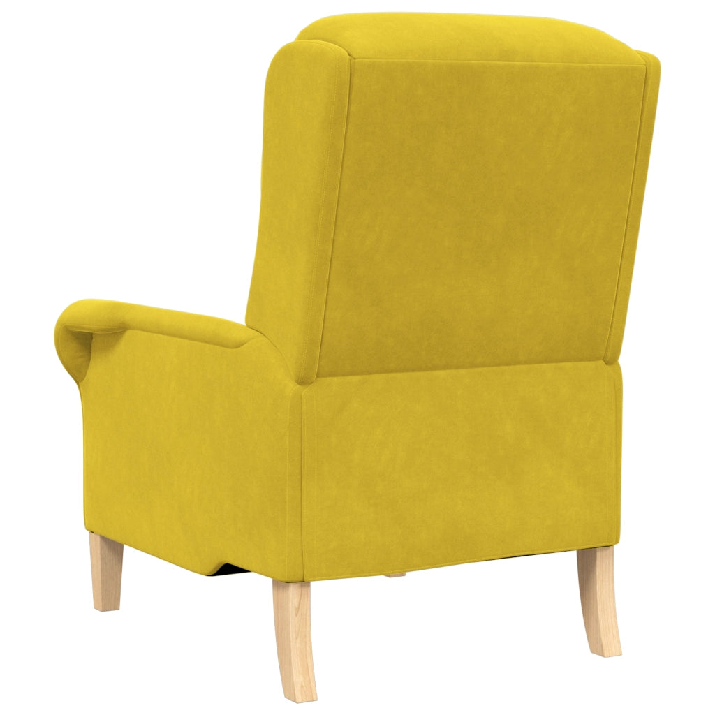 Poltrona Gialla Tessuto, Legno Standard Poltrona Confortevole
