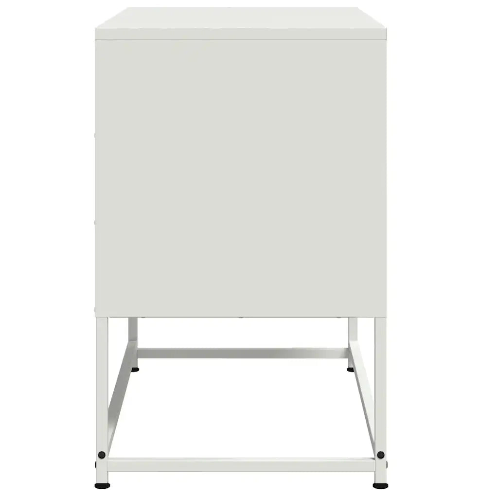 Mobile TV Bianco 68,5x39x60,5 cm in Acciaio