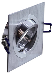 Faretto Incasso Toy Orientabile Quadrato Alluminio Satinato 1 Luce Gu10
