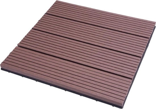 Set di Pavimentazione per Giardino con Sistema di Chiusura Rapida - 11 pezzi - Resistente al Tempo e Solido - Pavimento per Giardino, Pavimenti per Giardino - 30x30x1.8 cm - Cenere Chiara
