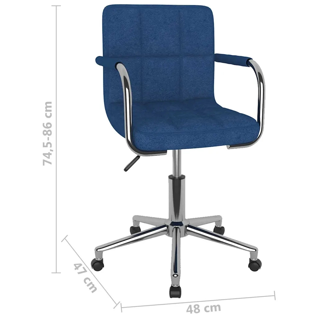 Sedia da Ufficio Girevole Blu in Tessuto 334795