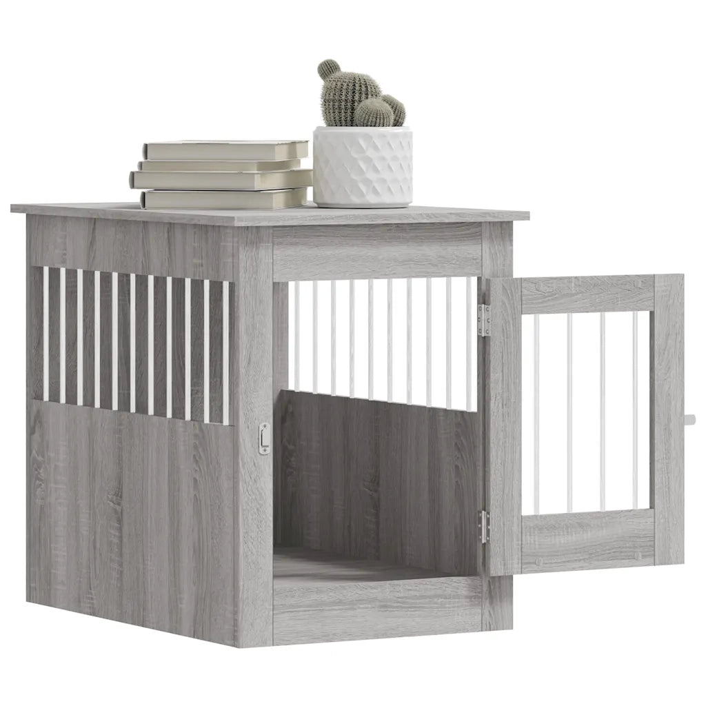 Gabbia Cani da Arredamento Grigio Sonoma 55x80x68cm Multistrato 838328