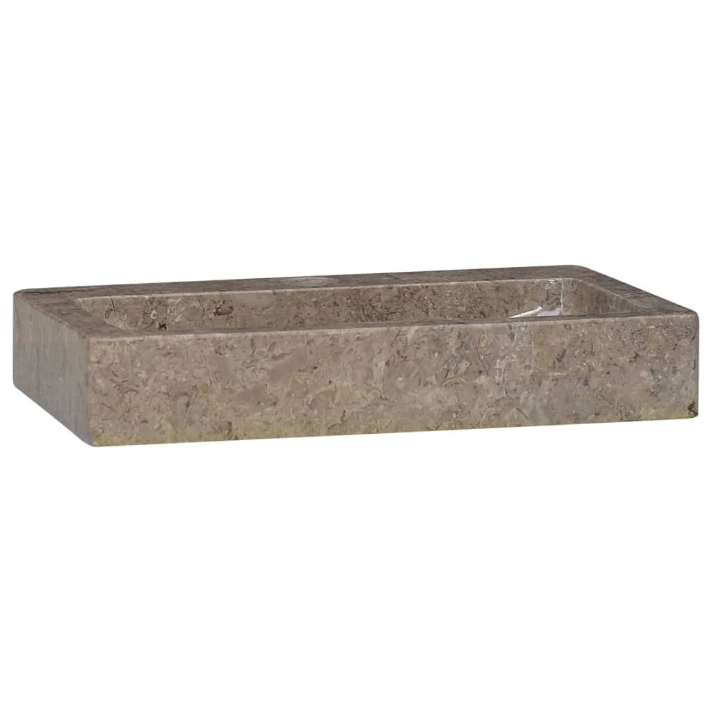 Lavandino da bagno lavabo da appoggio lavabo da WC lavabo da bagno lavabo da interno 38 x 24 cm marmo grigio 02_0002832
