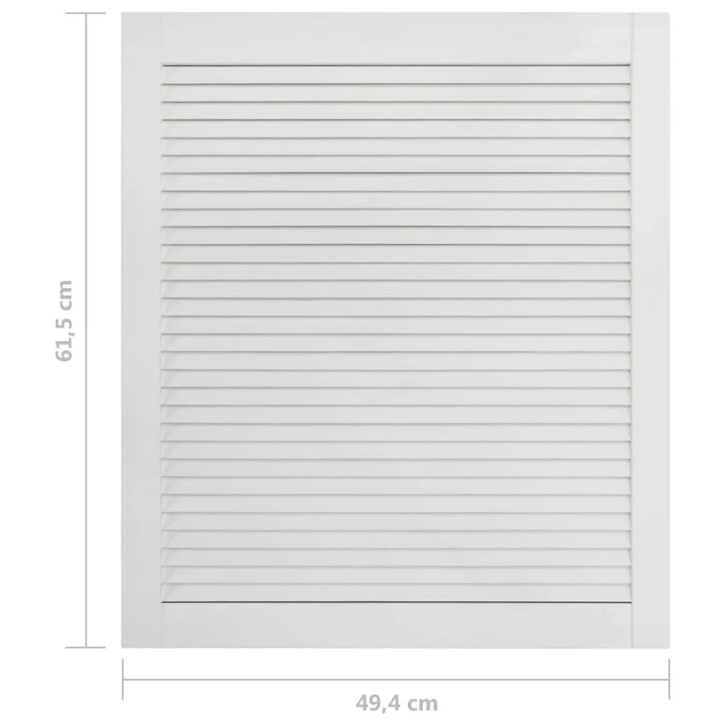 Porta a persiana in legno massello di pino 61,5x49,4 cm bianca 02_0003882