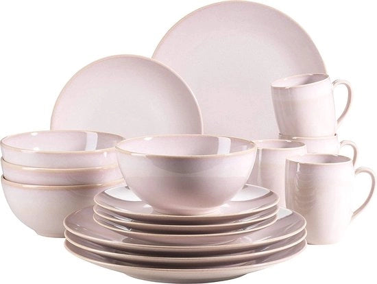 Servizi da tavola da 4 persone - set da pranzo - piatti, ciotole, tazze set - sostenibile - qualità premium
