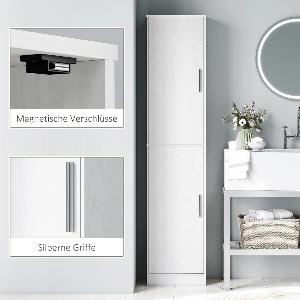Armadietto Bagno Stretto ¨C Zephmum ¨C Bianco 60x30x180