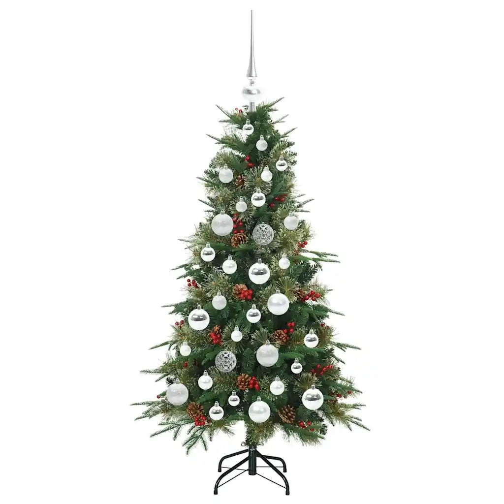 Albero di Natale | Decorazioni natalizie Artificiale con Rami Pieghevoli Verde 120 cm