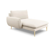 Cosmopolitan Design - Chaise longue sinistra "Vienna" in bouclé beige 