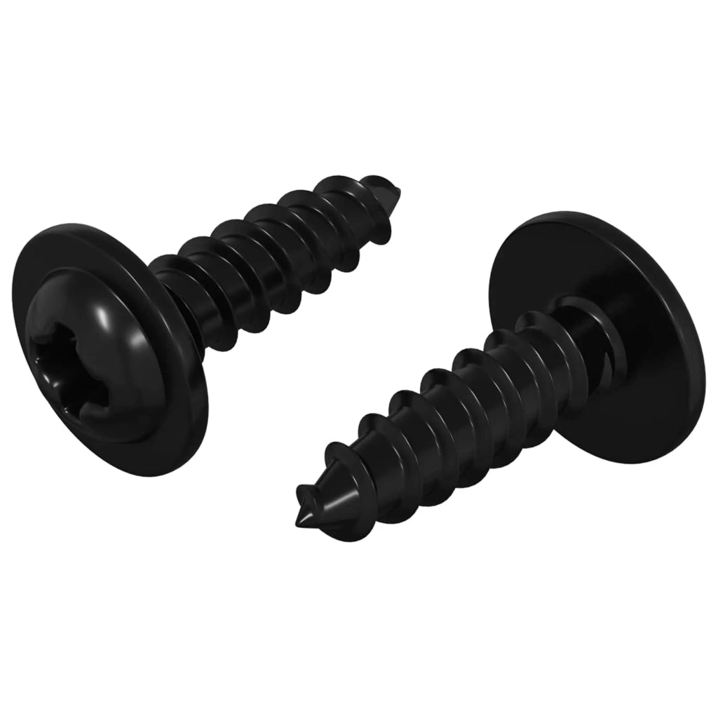 Chiodo autofilettante 2 pcs Nero 3,5 x 12 mm Ferro 864499