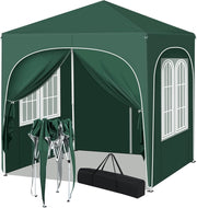 Gazebo Pieghevole 2x2m con 4 Pareti Rimovibili - Protezione Solare UPF 50+, Struttura Metallica Anti-Vento, 3 Regolazioni Altezza, Tendone da Giardino/Campeggio/Spiaggia - Verde