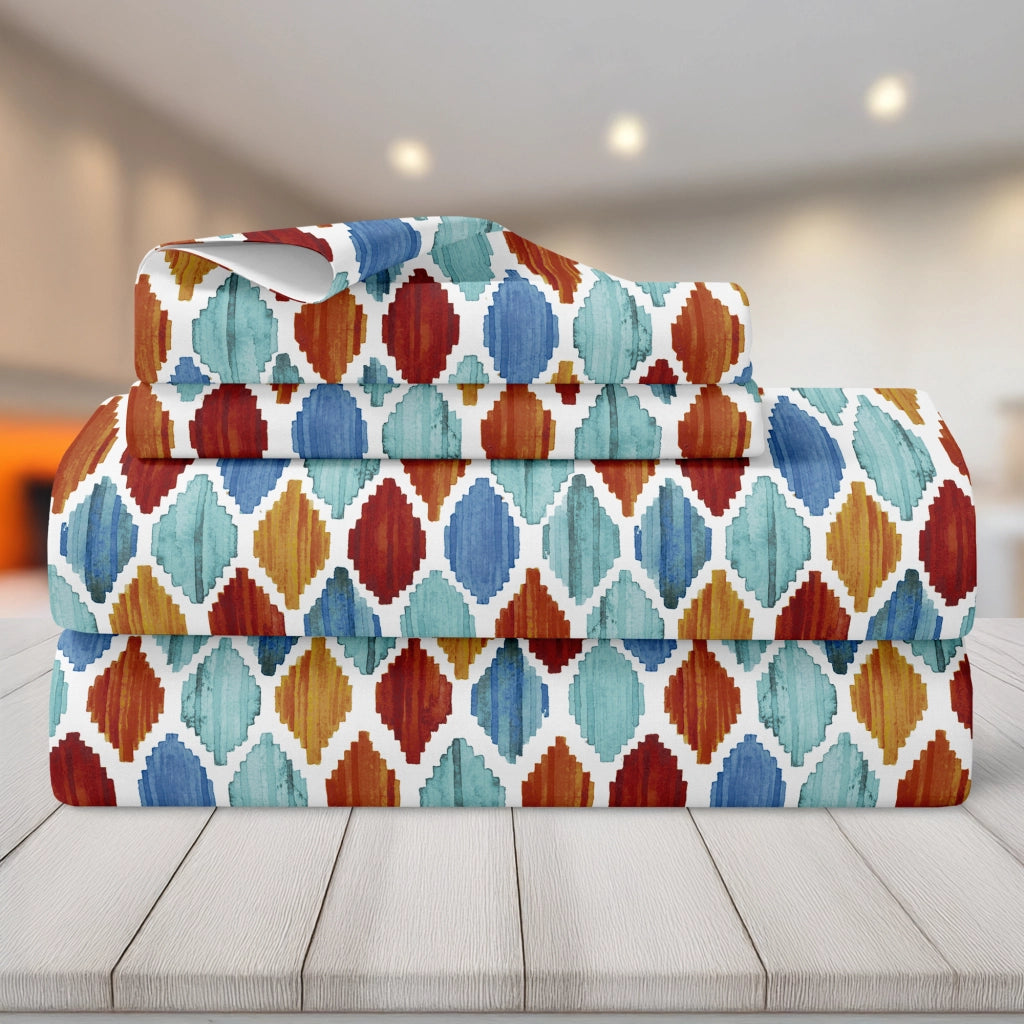 Completo Letto Matrimoniale No Stiro Set Lenzuola In Morbida Microfibra Anallergica Lenzuolo Sotto Con Angoli Elastici Fino 30 Cm, Lenzuolo Teso Sopra 2 Federe Prodotto Italiano  Armonia